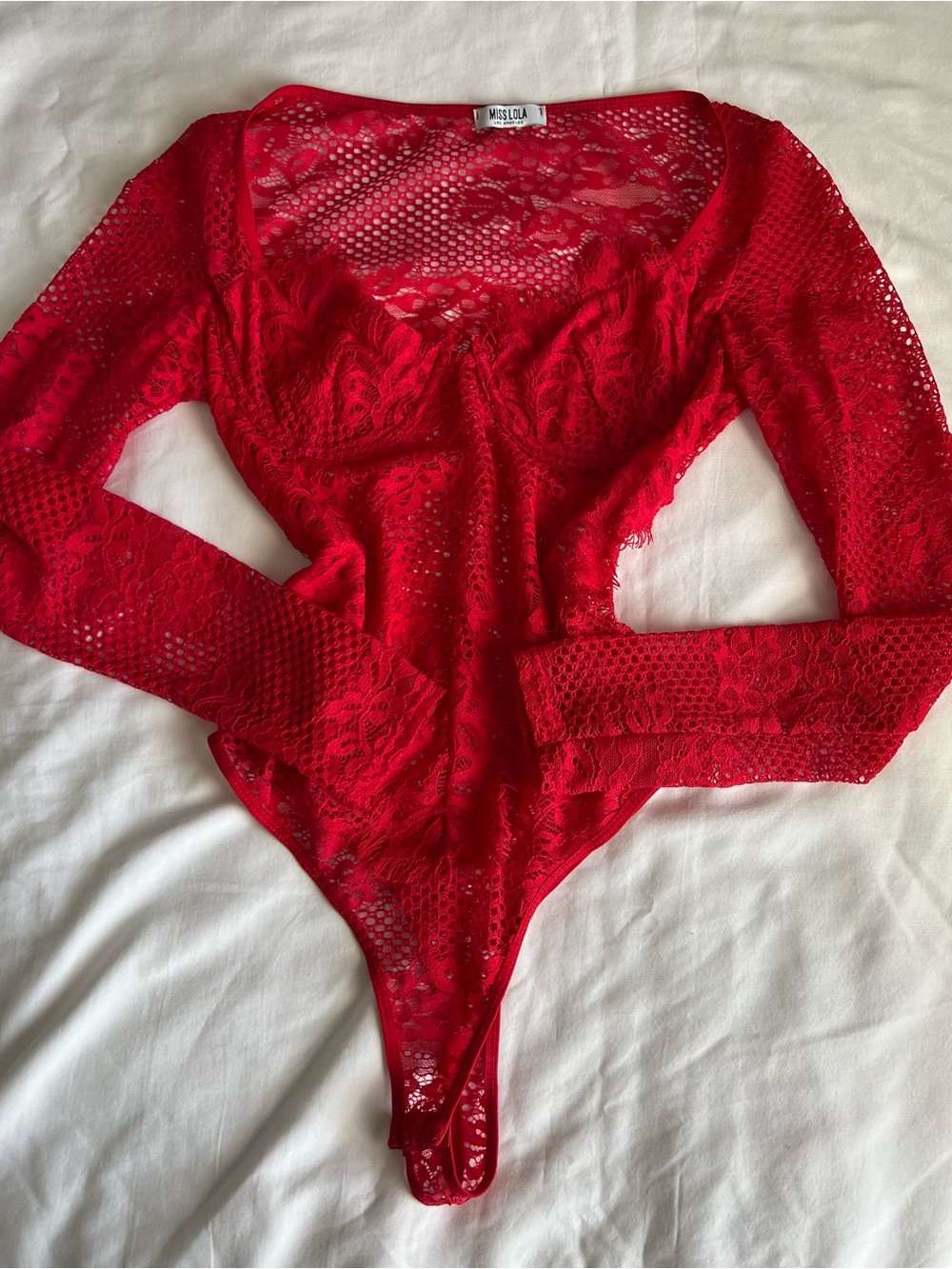 Red Lace Bodysuit